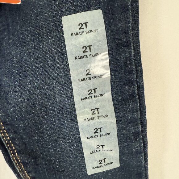 New Old Navy Karate Jeans Toddler 2T Dark Wash Denim Built In Flex Button Zip - Picture 4 of 10